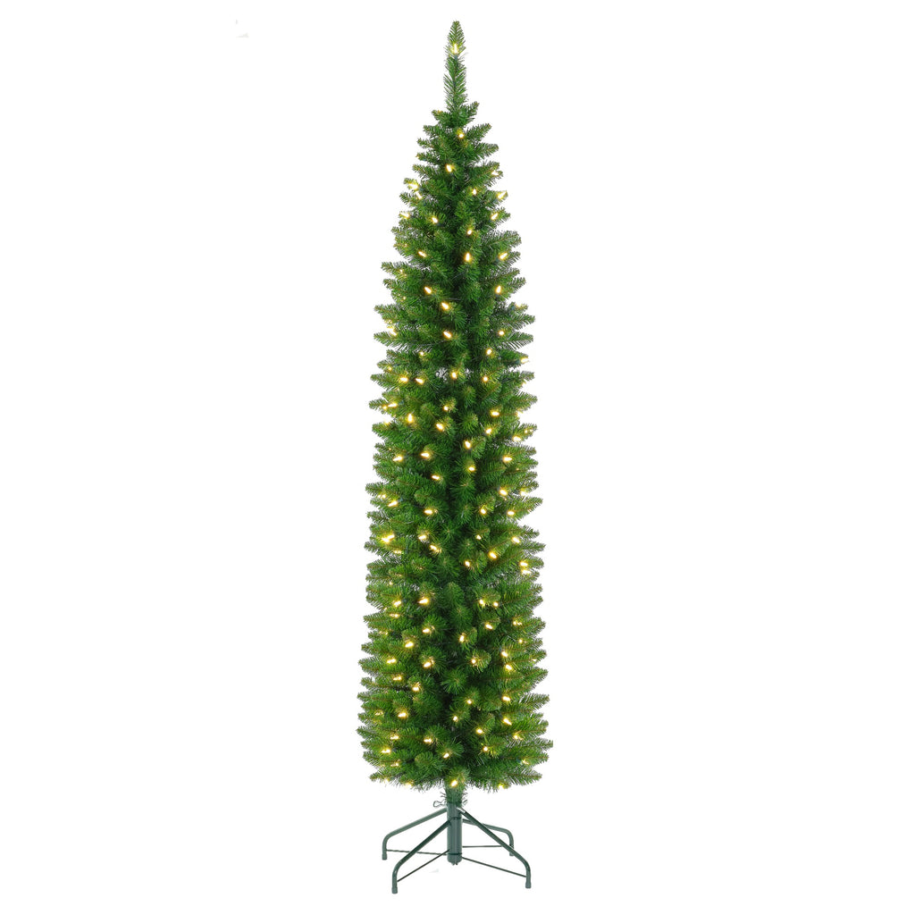 Pencil Tree Prelit Clear LED Classic Christmas Tree- HOLIDAY TREE