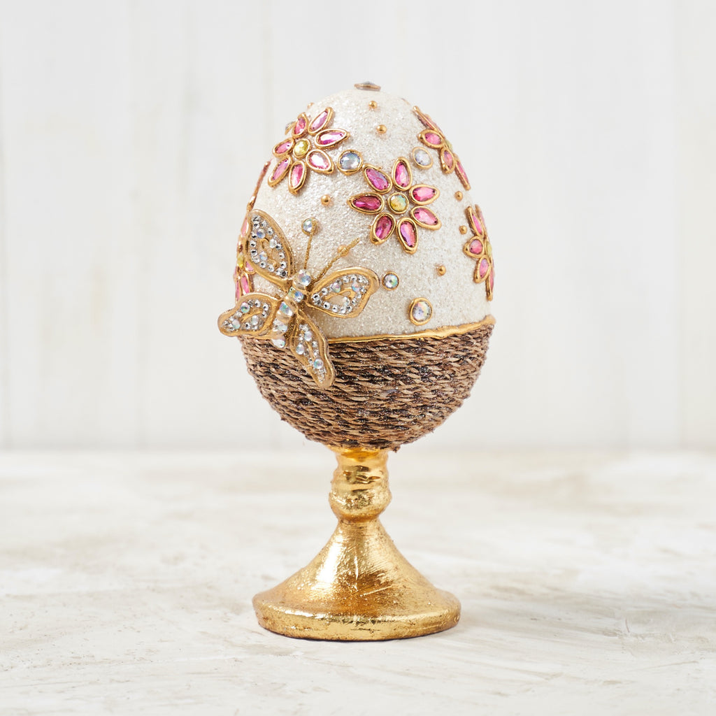 Golden Jeweled Egg Stand