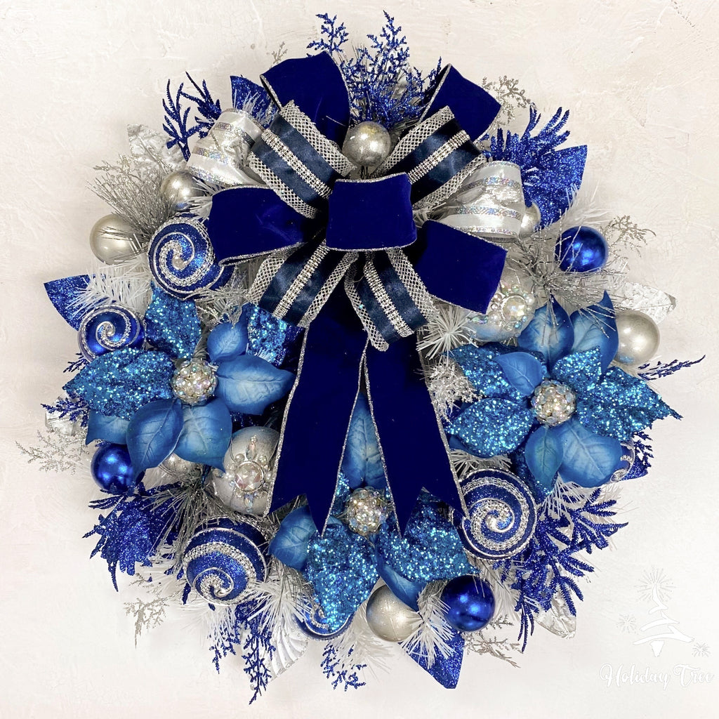 Lux Blue Silver Wreath